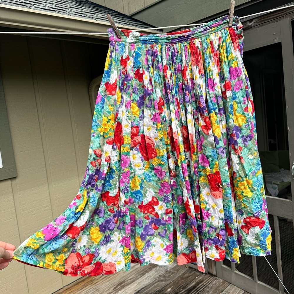 Cotton Floral Skirt